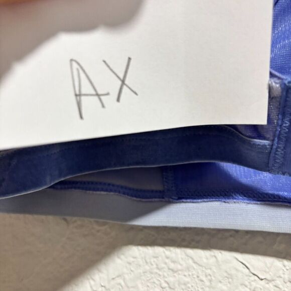 Free People Camille Velvet Bustier Longline Push Up Bra Blue 34C Underwired - Picture 8 of 8